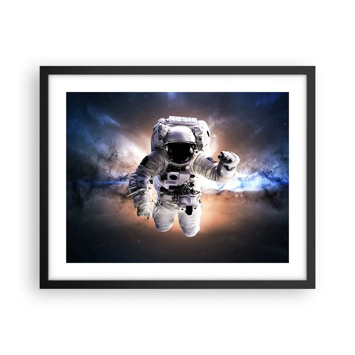 Poster în ramă neagră - Salutări din spațiul cosmic - 50x40 cm