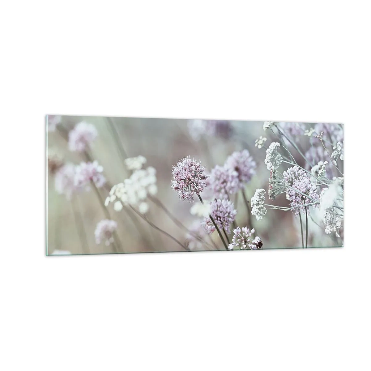 Tablou pe sticlă - Ierburi dulci filigranate - 100x40 cm