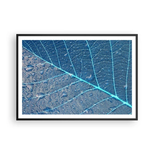 Poster în ramă neagră - Viața în albastru - 100x70 cm