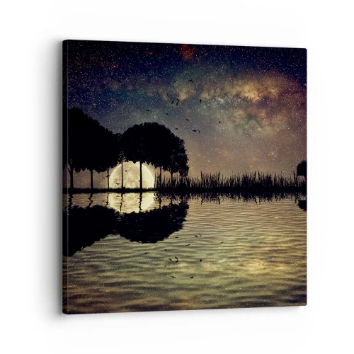 Tablou pe pânză - O noapte la capătul lumii - 30x30 cm