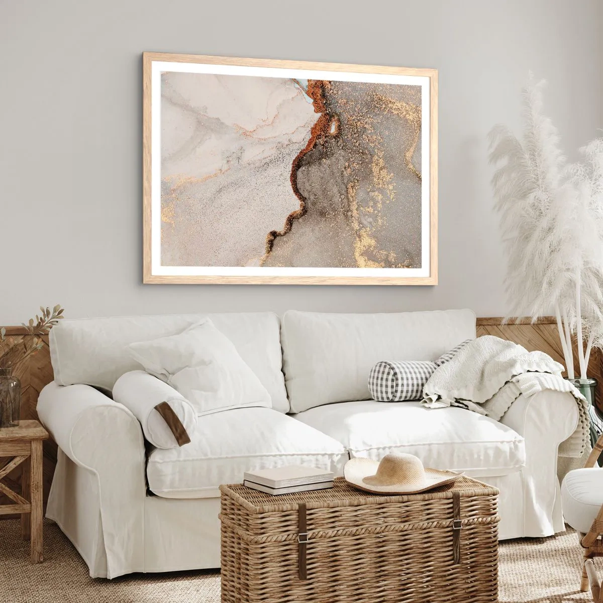 Poster în ramă de stejar deschis - La granița culorilor - 91x61 cm