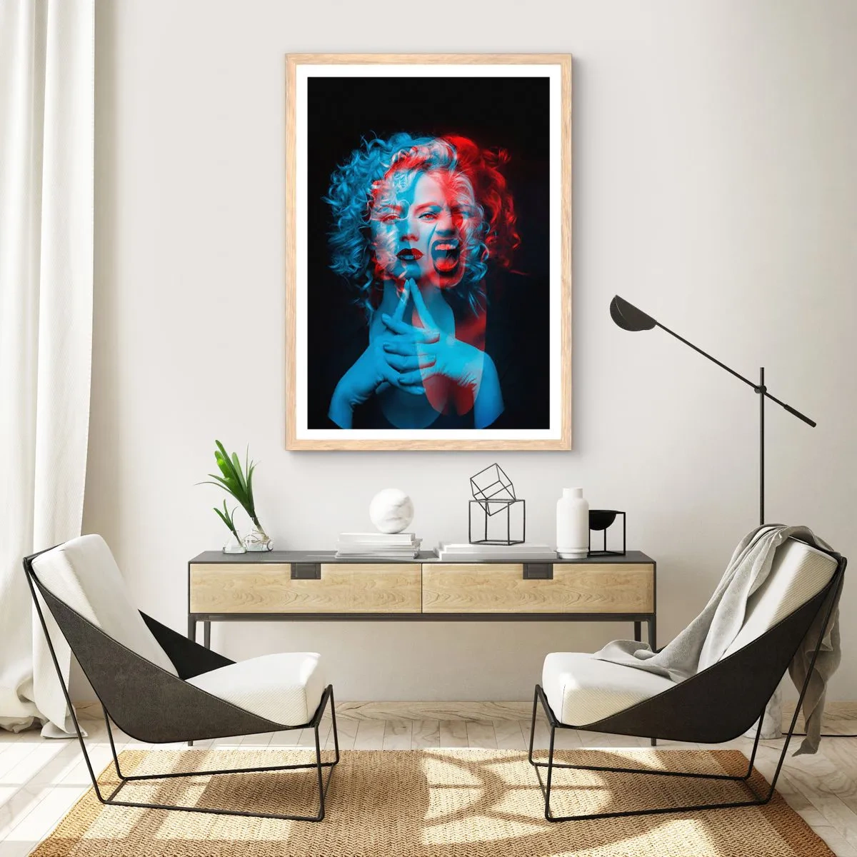 Poster în ramă de stejar deschis - Alter ego - 61x91 cm