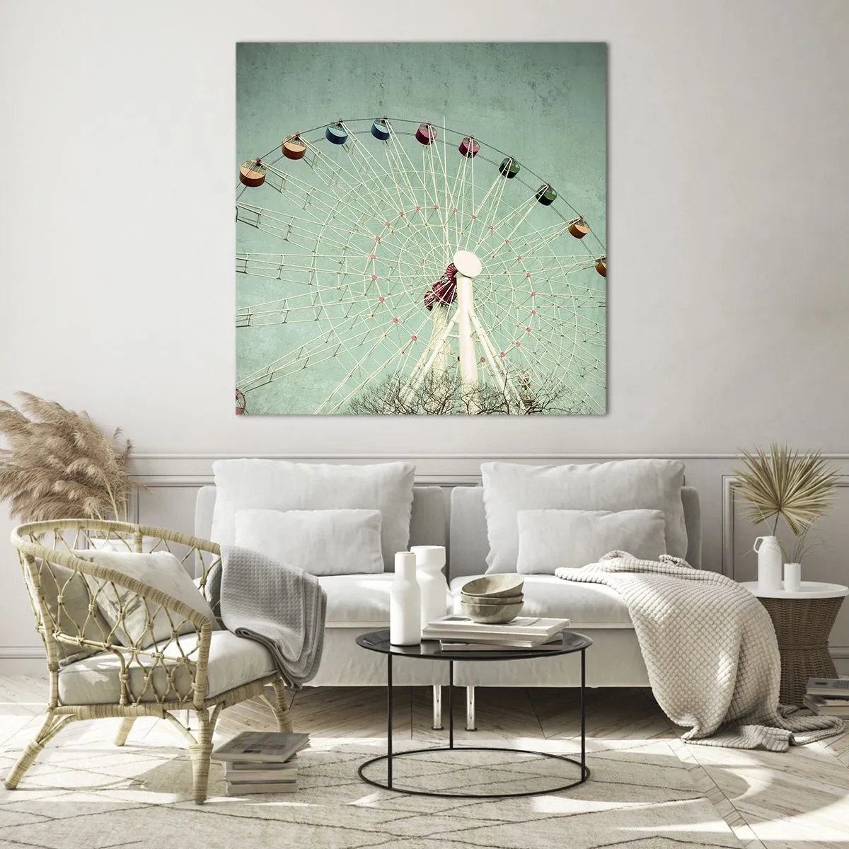 Tablou pe sticlă - Poftim la joacă - 60x60 cm