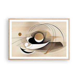 Poster în ramă de stejar deschis - Compoziție - nucleu - 91x61 cm