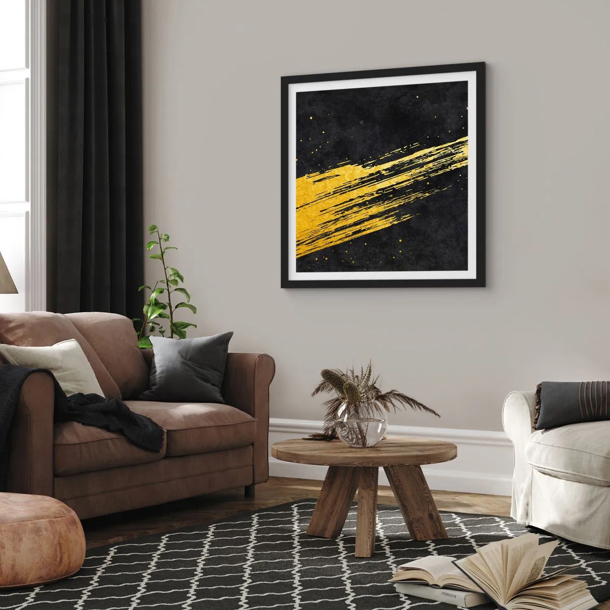 Poster în ramă neagră - Salt în hiperspațiu - 60x60 cm