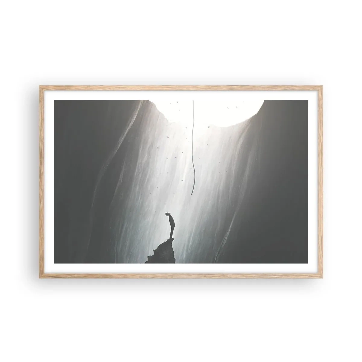 Poster în ramă de stejar deschis - Există întotdeauna o cale de ieșire - 91x61 cm