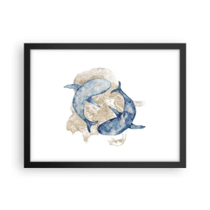 Poster în ramă neagră - Prietenie sau iubire? - 40x30 cm