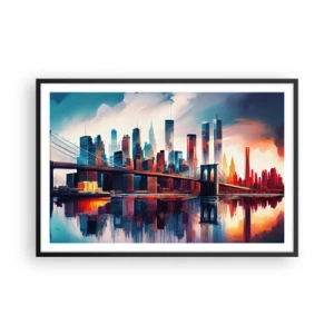 Poster în ramă neagră - New York fenomenal - 91x61 cm