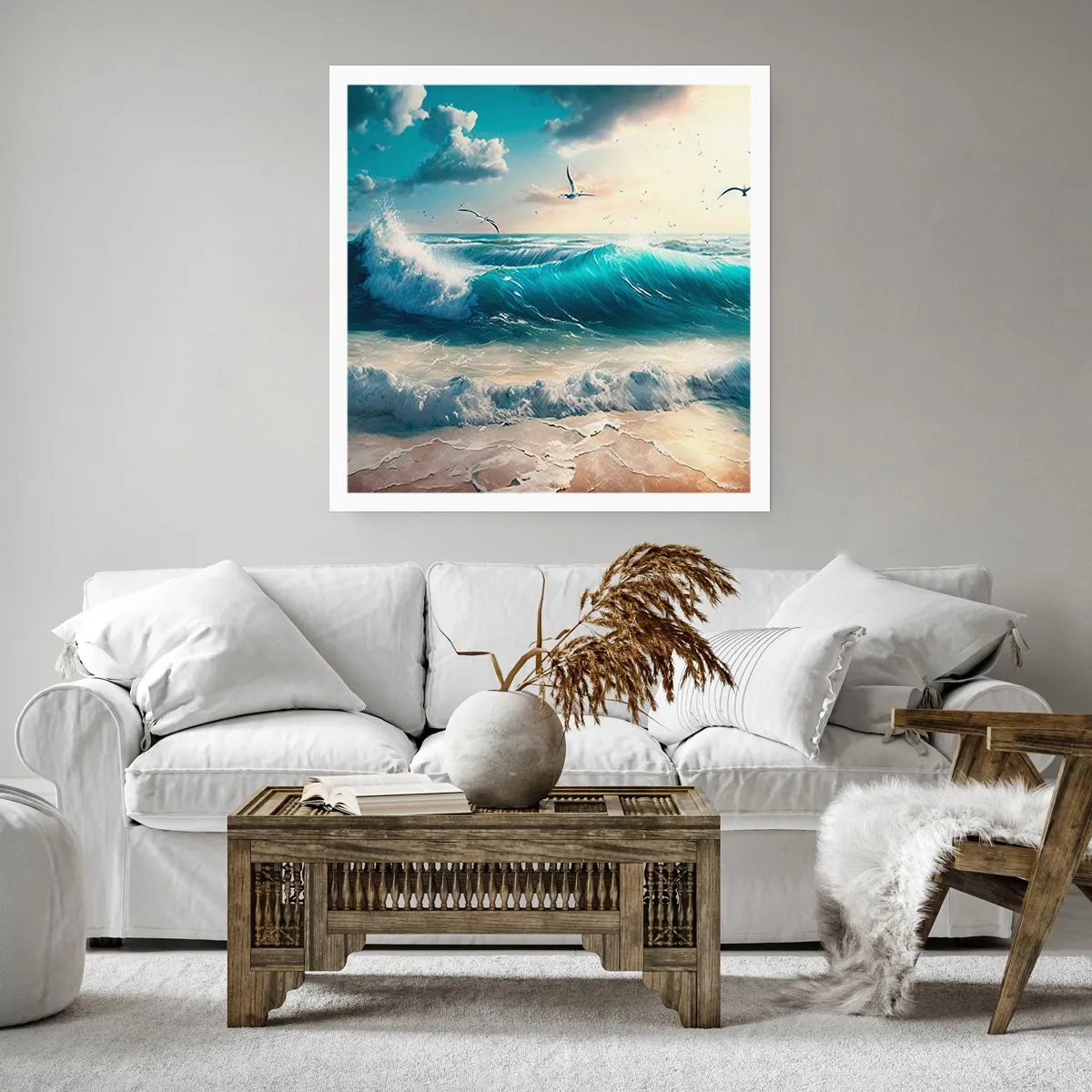 Poster - Sunetul valurilor doar pentru tine - 60x60 cm