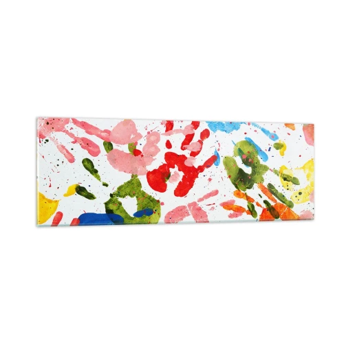 Tablou pe sticlă - Du-te după urmele - 90x30 cm