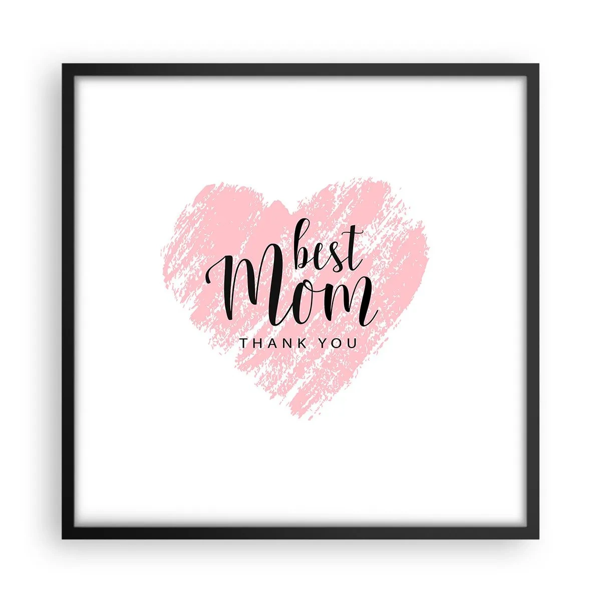 Poster în ramă neagră - Întotdeauna la momentul potrivit - 50x50 cm