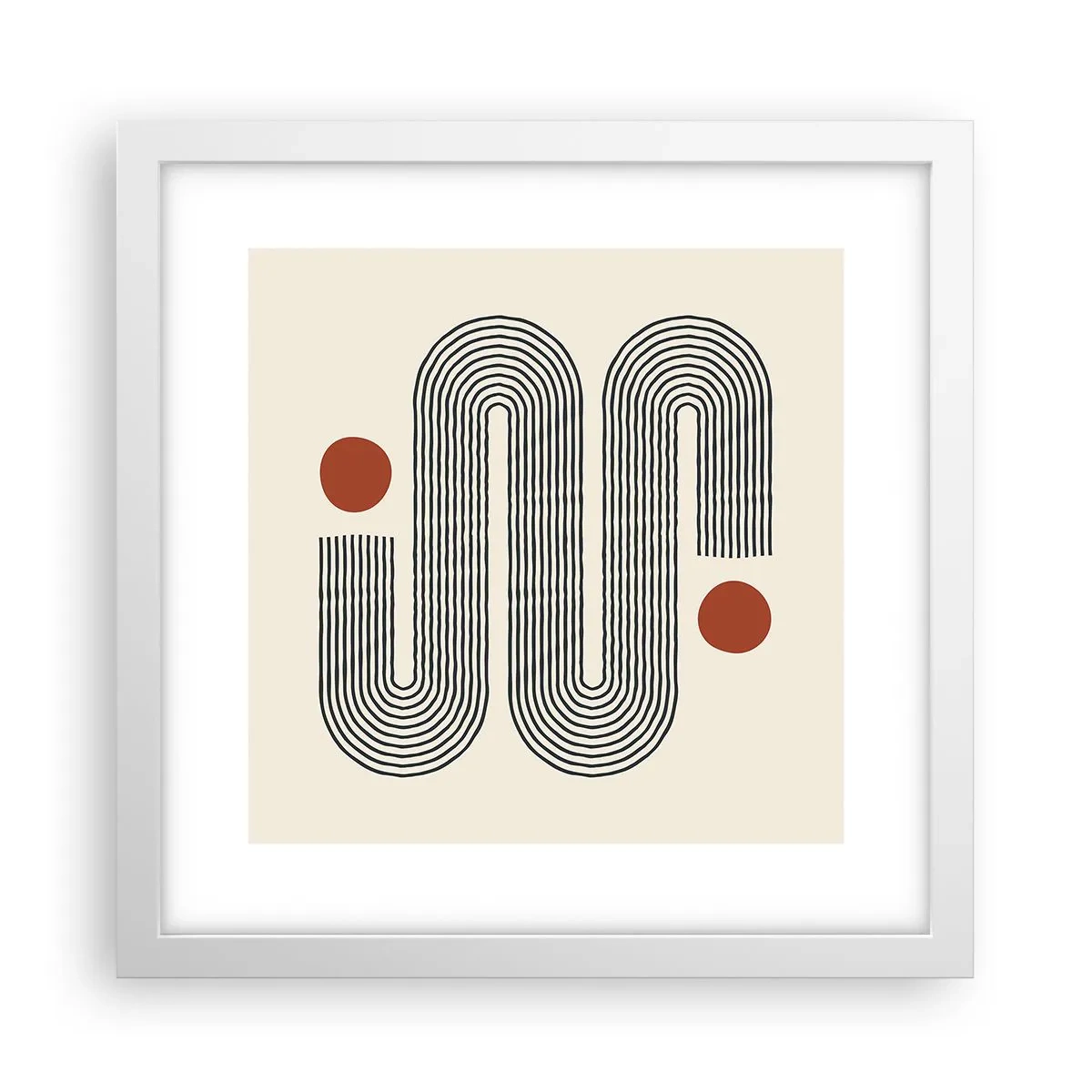 Poster în ramă albă - De la început până la sfârșit - 30x30 cm