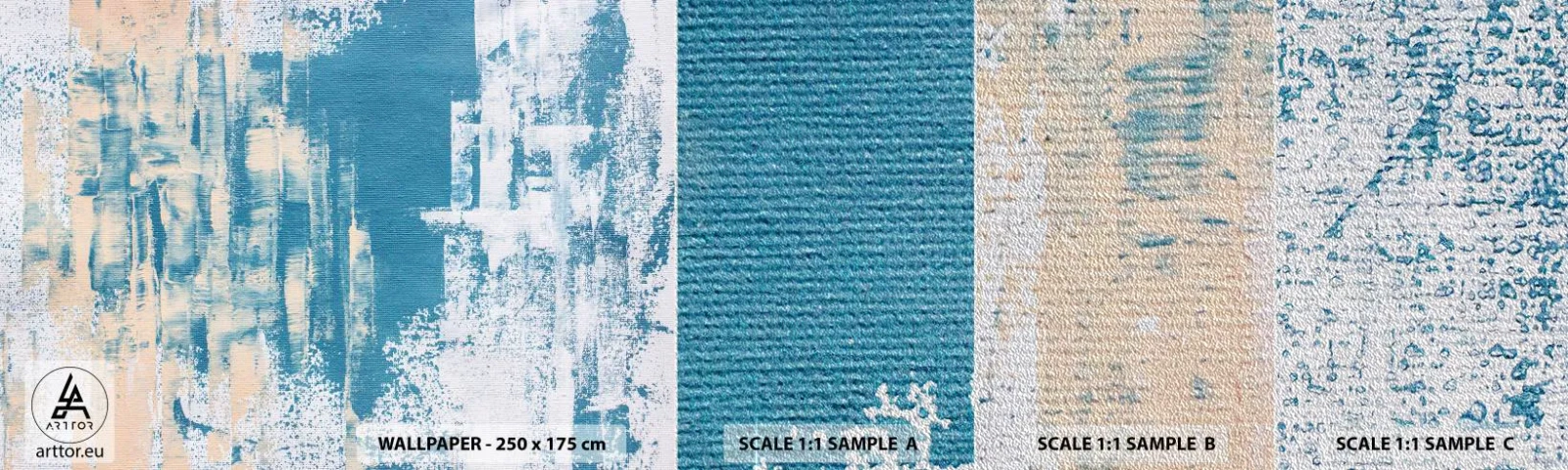 Mostră tapet Premium Sand - Prin ţurţur de gheață - Abstracția, Bucată, Model modern - 100x30 cm