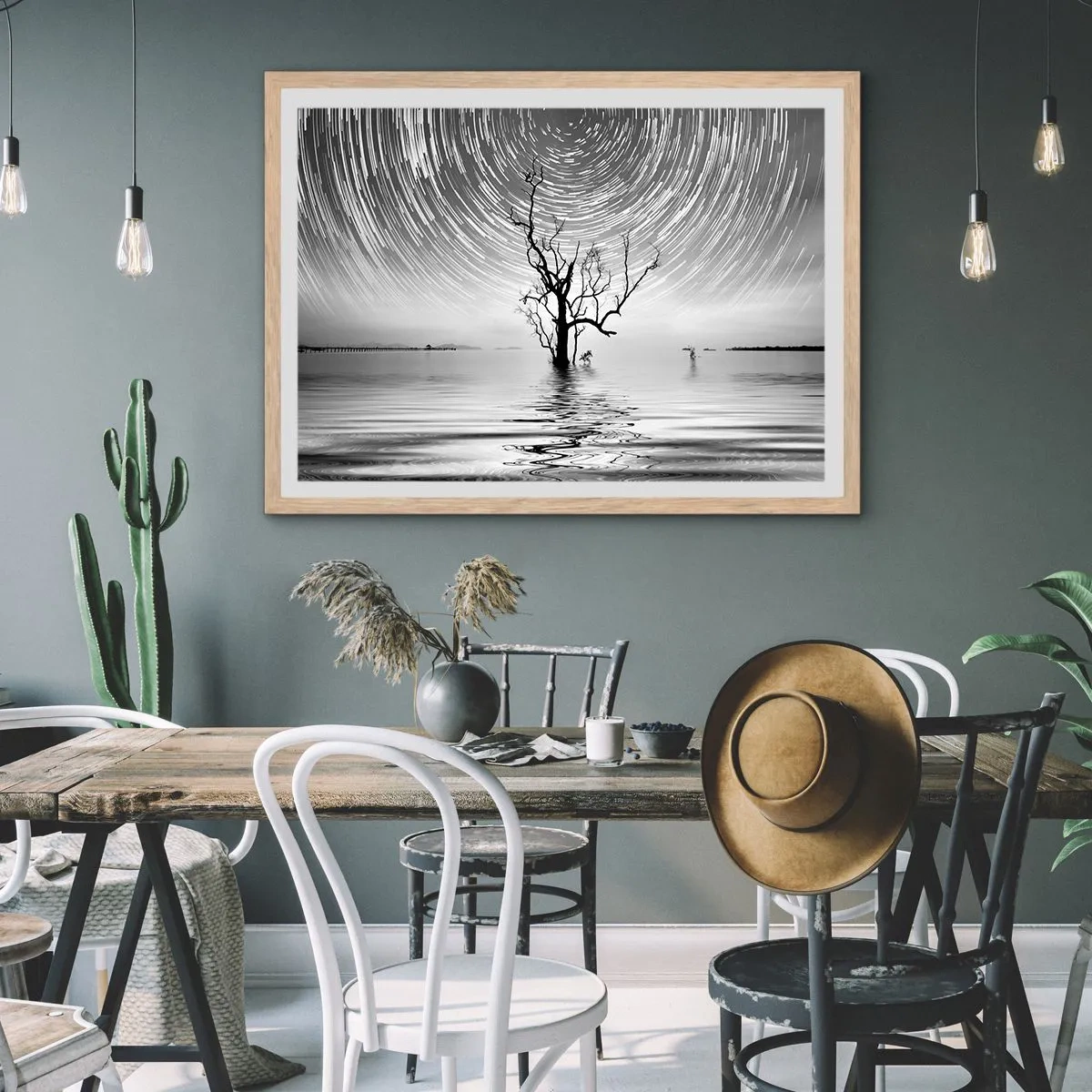 Poster în ramă de stejar deschis - O simfonie a naturii - 91x61 cm