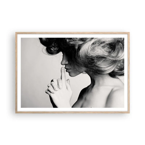 Poster în ramă de stejar deschis - Ascultă-te pe tine însuți - 100x70 cm