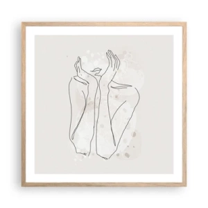 Poster în ramă de stejar deschis - Un moment pentru vis - 60x60 cm