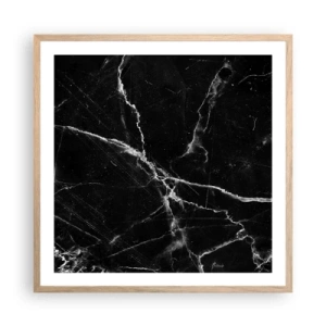 Poster în ramă de stejar deschis - Viața secretă a unei pietre - 60x60 cm