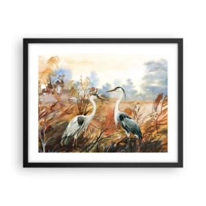 Poster în ramă neagră - Încotro în toamnă? - 50x40 cm