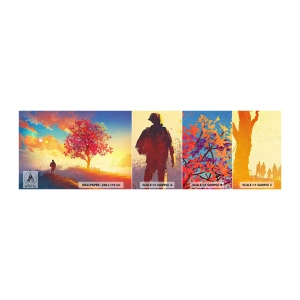 Mostră de Tapet Standard Eco - Pelerin la destinație - Peisaj, Copac, Rătăcitor - 100x30 cm