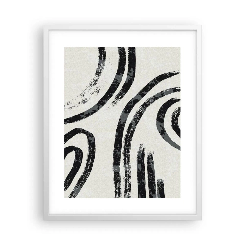 Poster în ramă albă - Pe jumătate oprit - 40x50 cm
