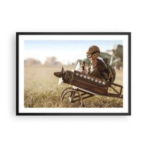 Poster în ramă neagră - Porniți spre vis - 70x50 cm