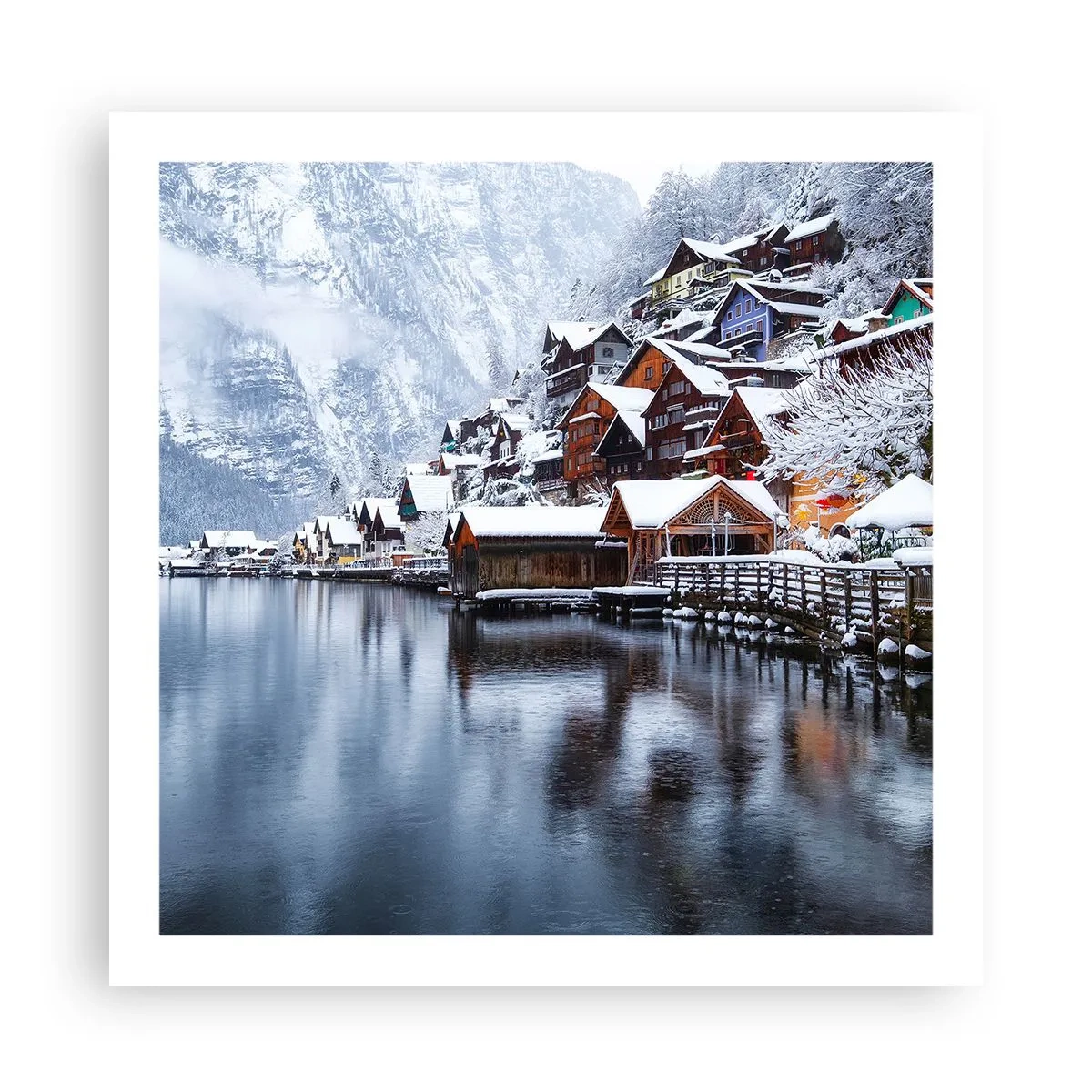 Poster - În decor de iarnă - 60x60 cm