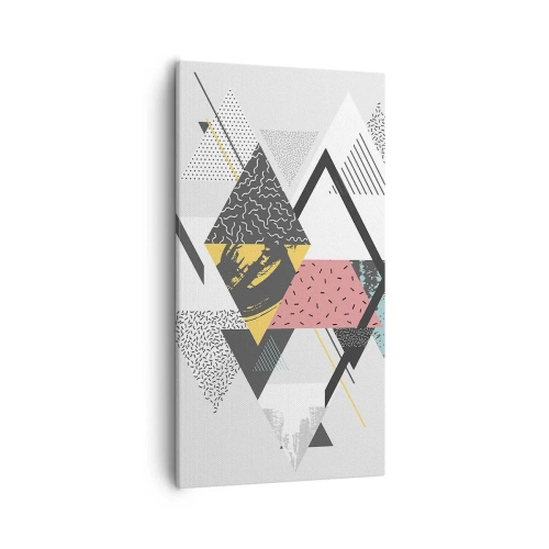 Tablou pe pânză - Variația triunghiului și a rombului - 55x100 cm