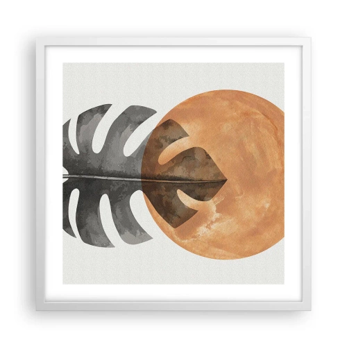 Poster în ramă albă - Doar soarele - 50x50 cm