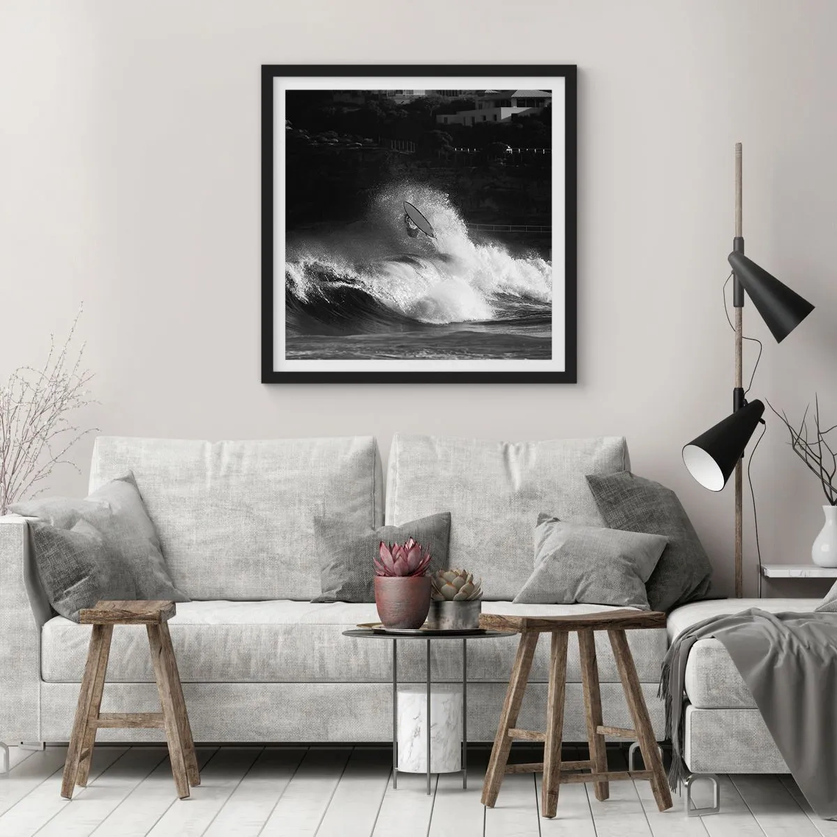 Poster în ramă neagră - Provocare acceptată! - 40x40 cm