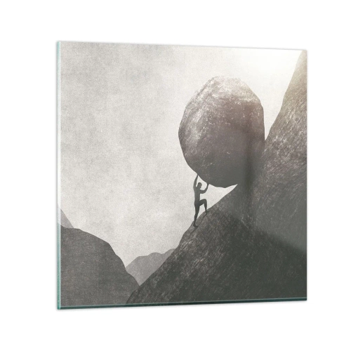 Tablou pe sticlă - Cred, în ciuda așteptărilor - 50x50 cm