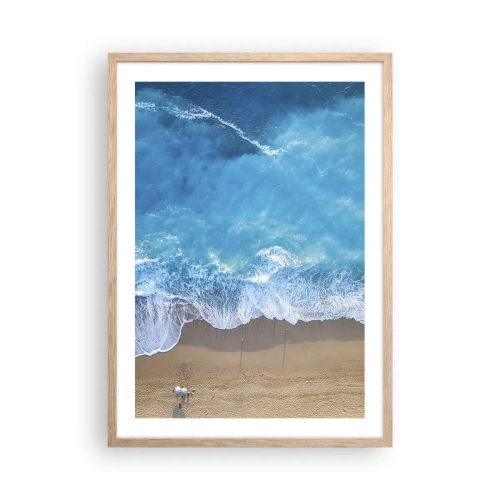 Poster în ramă de stejar deschis - Puterea albastrului - 50x70 cm