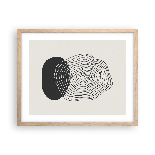 Poster în ramă de stejar deschis - Persistență și vibrațiile - 50x40 cm