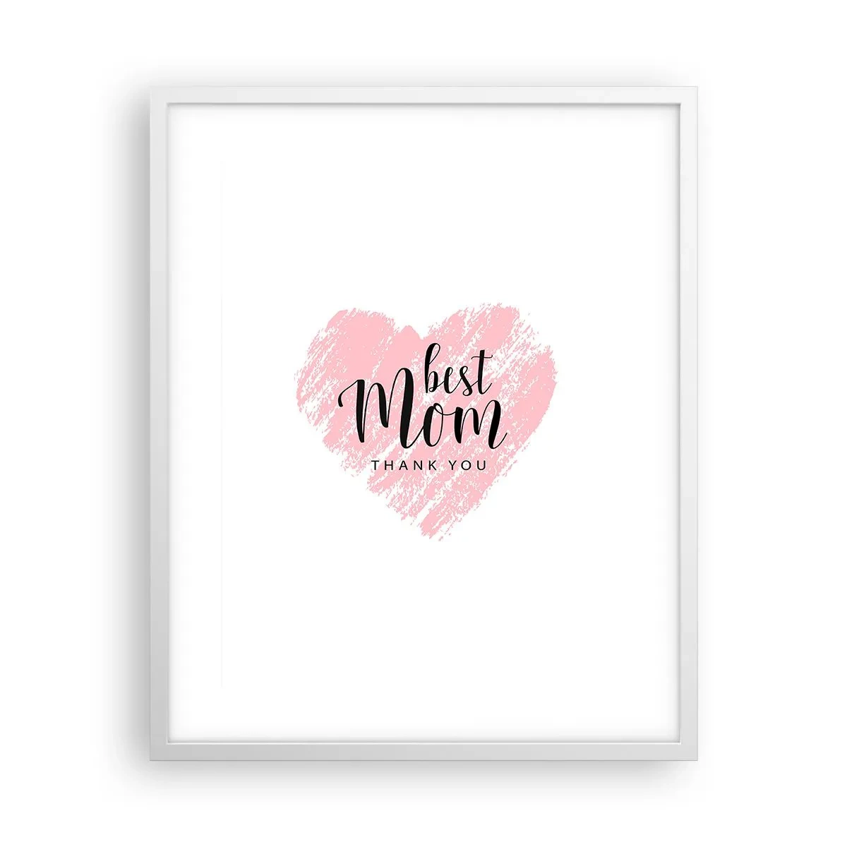 Poster în ramă albă - Întotdeauna la momentul potrivit - 40x50 cm