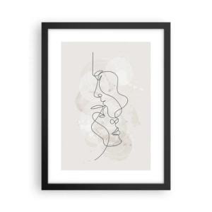 Poster în ramă neagră - Încurcați într-o îmbrățișare - 30x40 cm