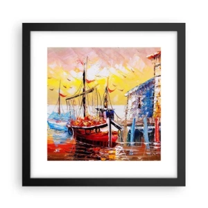 Poster în ramă neagră - Întoarcere fericită - 30x30 cm