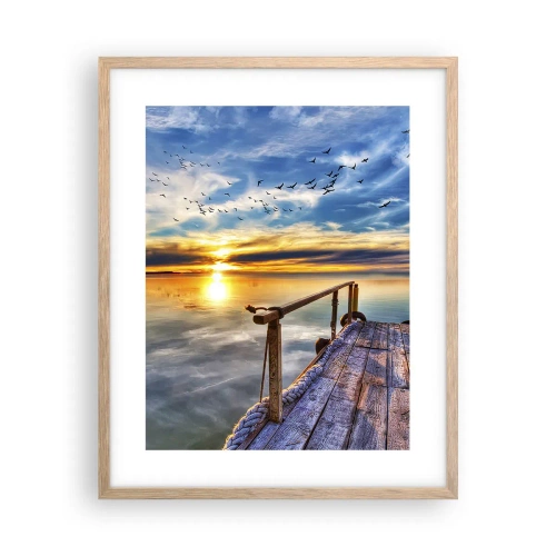 Poster în ramă de stejar deschis - Vântul se odihnește - 40x50 cm