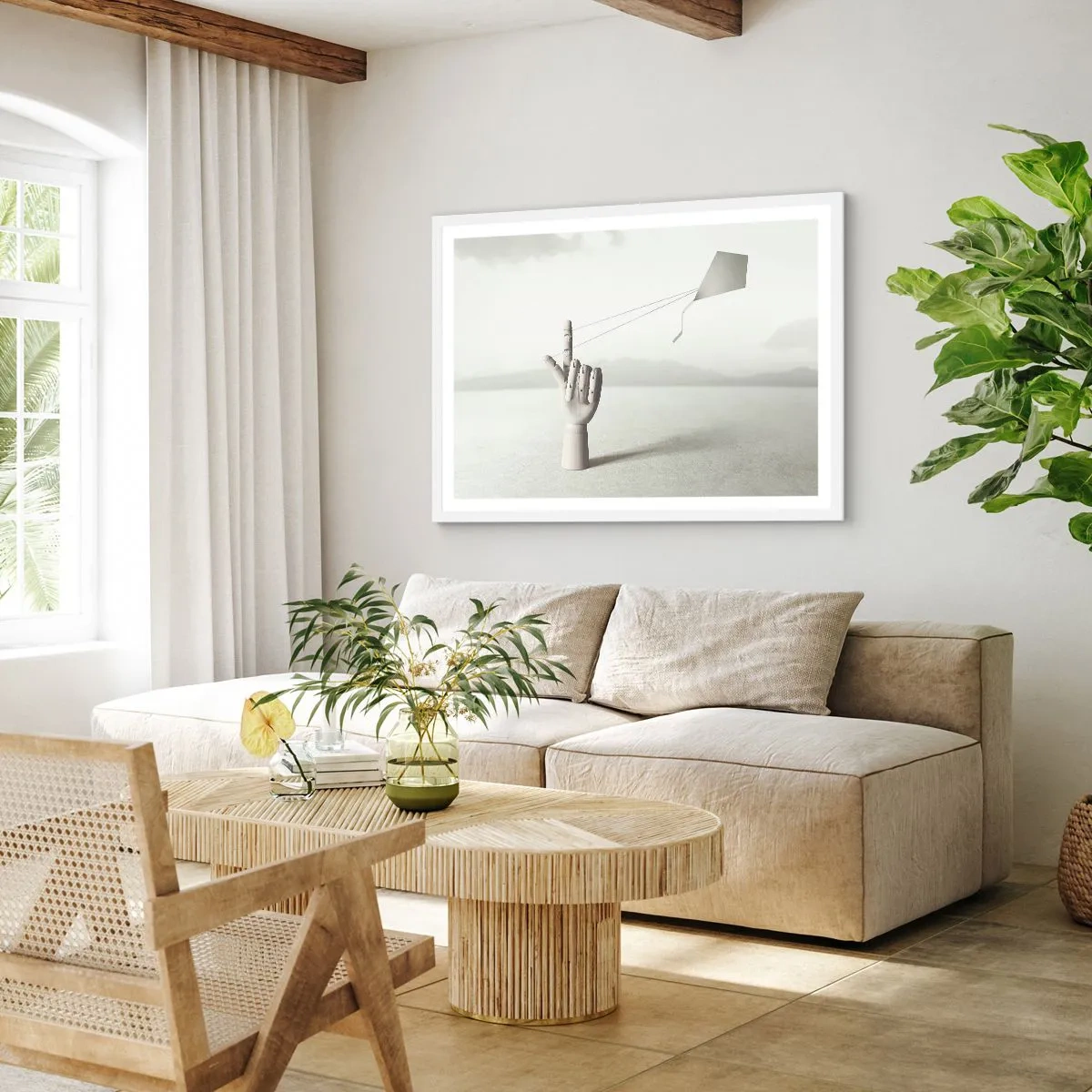 Poster în ramă albă - Încercare de forță - 40x30 cm