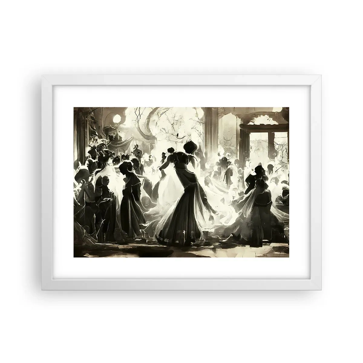 Poster în ramă albă - Marea mascaradă - 40x30 cm