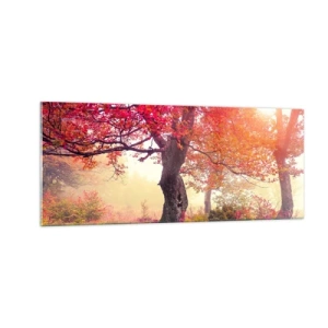Tablou pe sticlă - O frenezie de înflorire - 100x40 cm