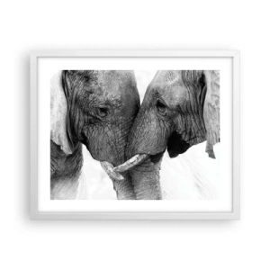 Poster în ramă albă - Mărturisire din inimă - 50x40 cm
