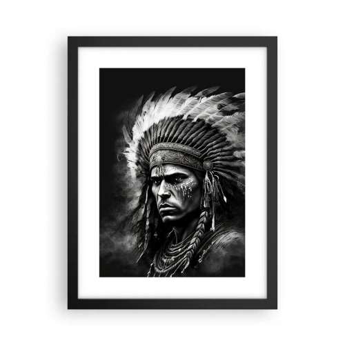Poster în ramă neagră - Conducător și luptător - 30x40 cm