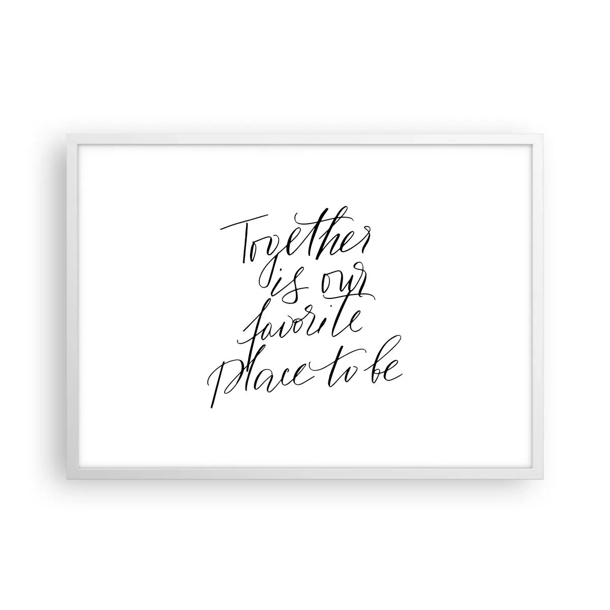 Poster în ramă albă - O simți și tu? - 70x50 cm
