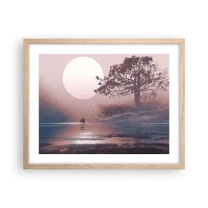 Poster în ramă de stejar deschis - Minuni nocturne - 50x40 cm