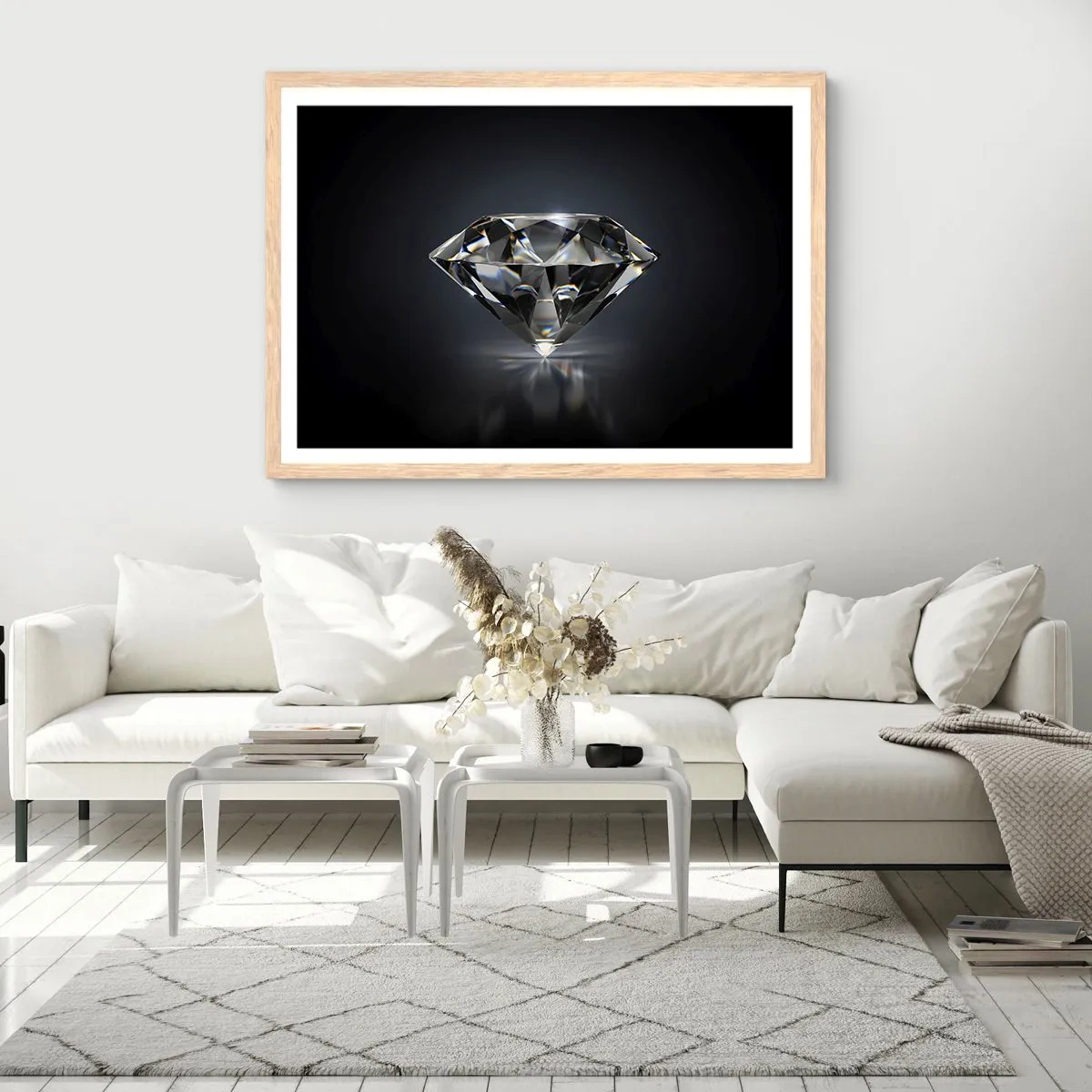 Poster în ramă de stejar deschis - Best girls friend - 91x61 cm