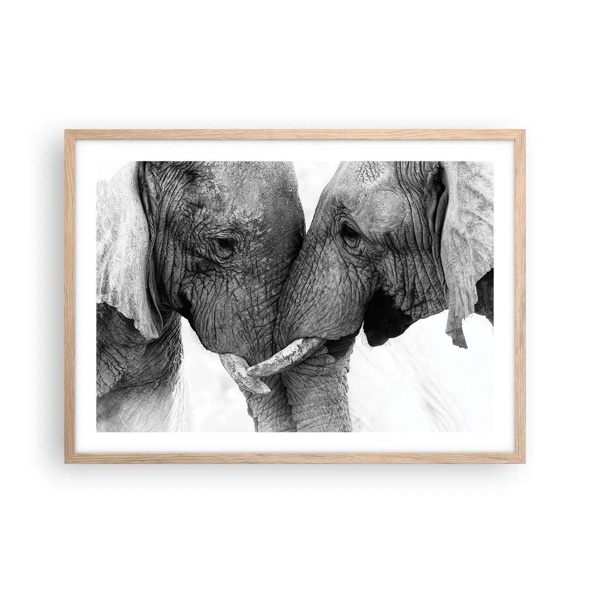 Poster în ramă de stejar deschis - Mărturisire din inimă - 70x50 cm