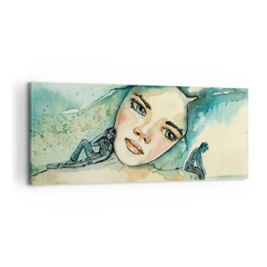 Tablou pe pânză - Am I blue? - 100x40 cm