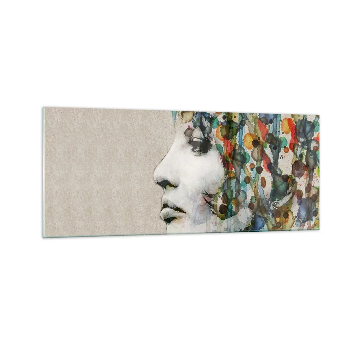 Tablou pe sticlă - A ieșit din cenușiu - 100x40 cm