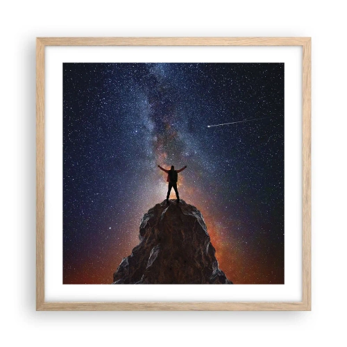 Poster în ramă de stejar deschis - Puterea este cu mine! - 50x50 cm