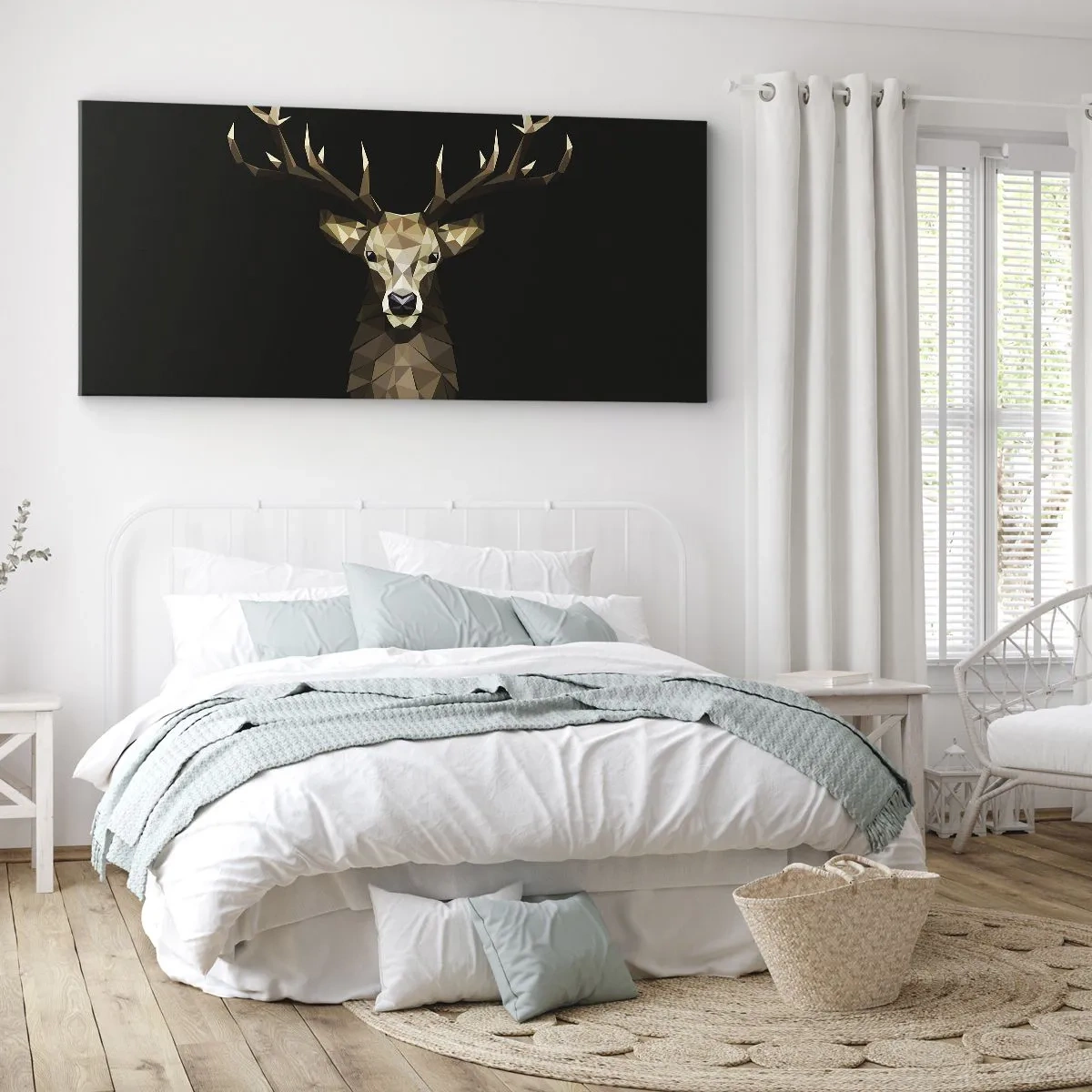 Tablou pe pânză - Cerb cubist - 140x50 cm