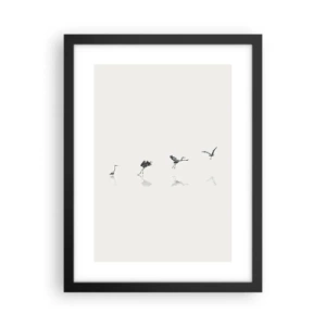 Poster în ramă neagră - Patru pași simpli - 30x40 cm